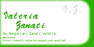 valeria zanati business card