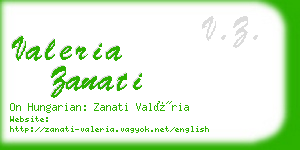 valeria zanati business card